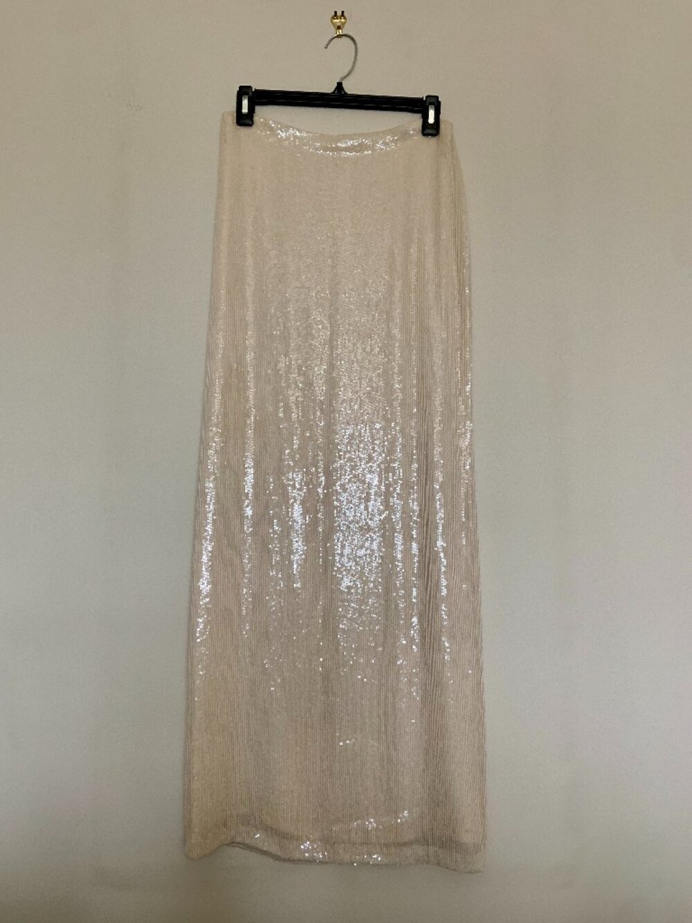 Off white color sequin skirt